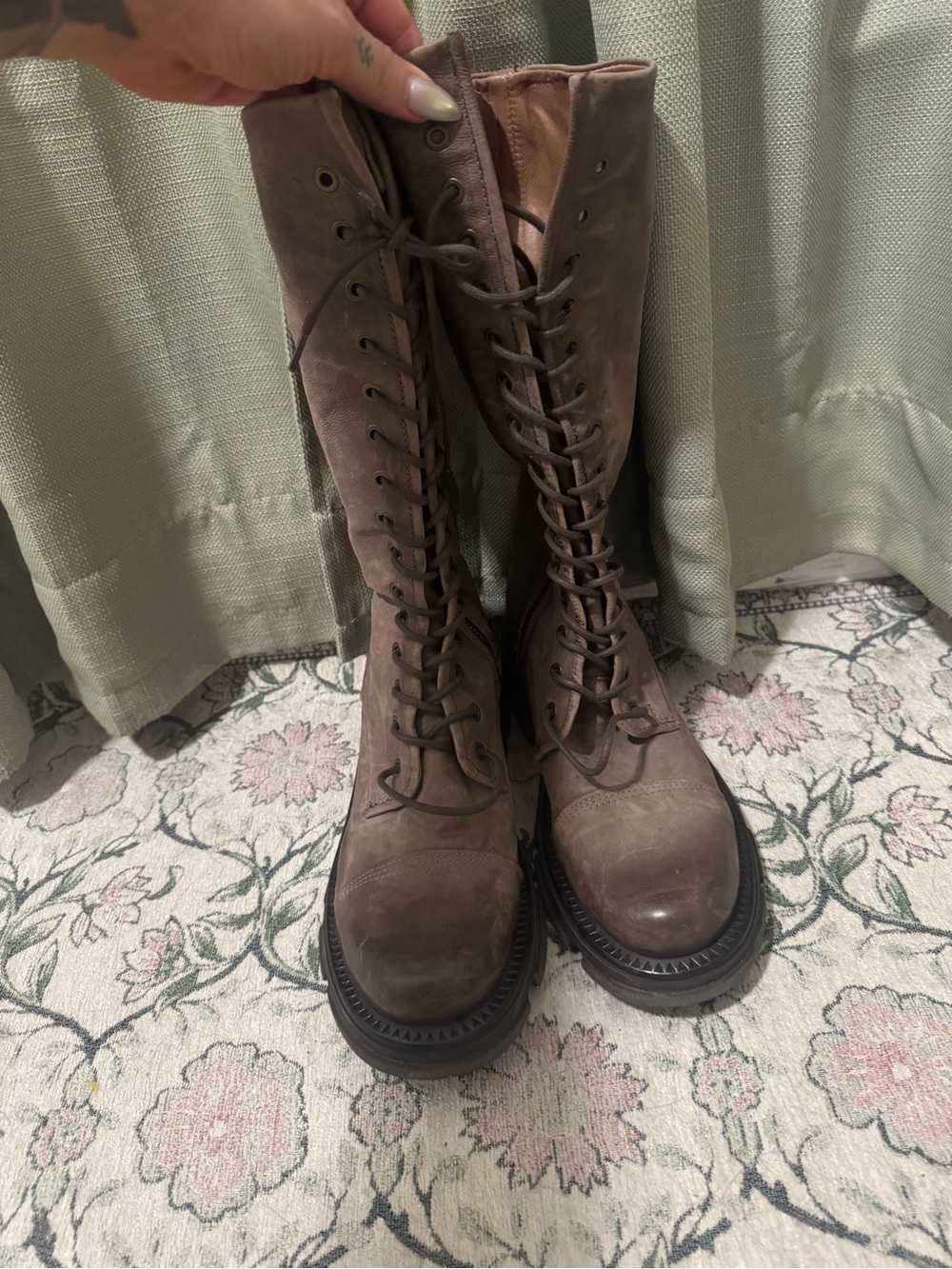 A.S. 98 Liddie mid calf Lace-Up Women's Brown Combat Boots